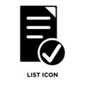 List iconÃÂ  vector isolated on white background, logo concept of Royalty Free Stock Photo